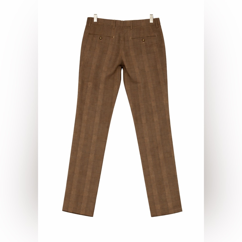 Old Navy Men's Brown Checkered Chinos - Picture 2 of 4